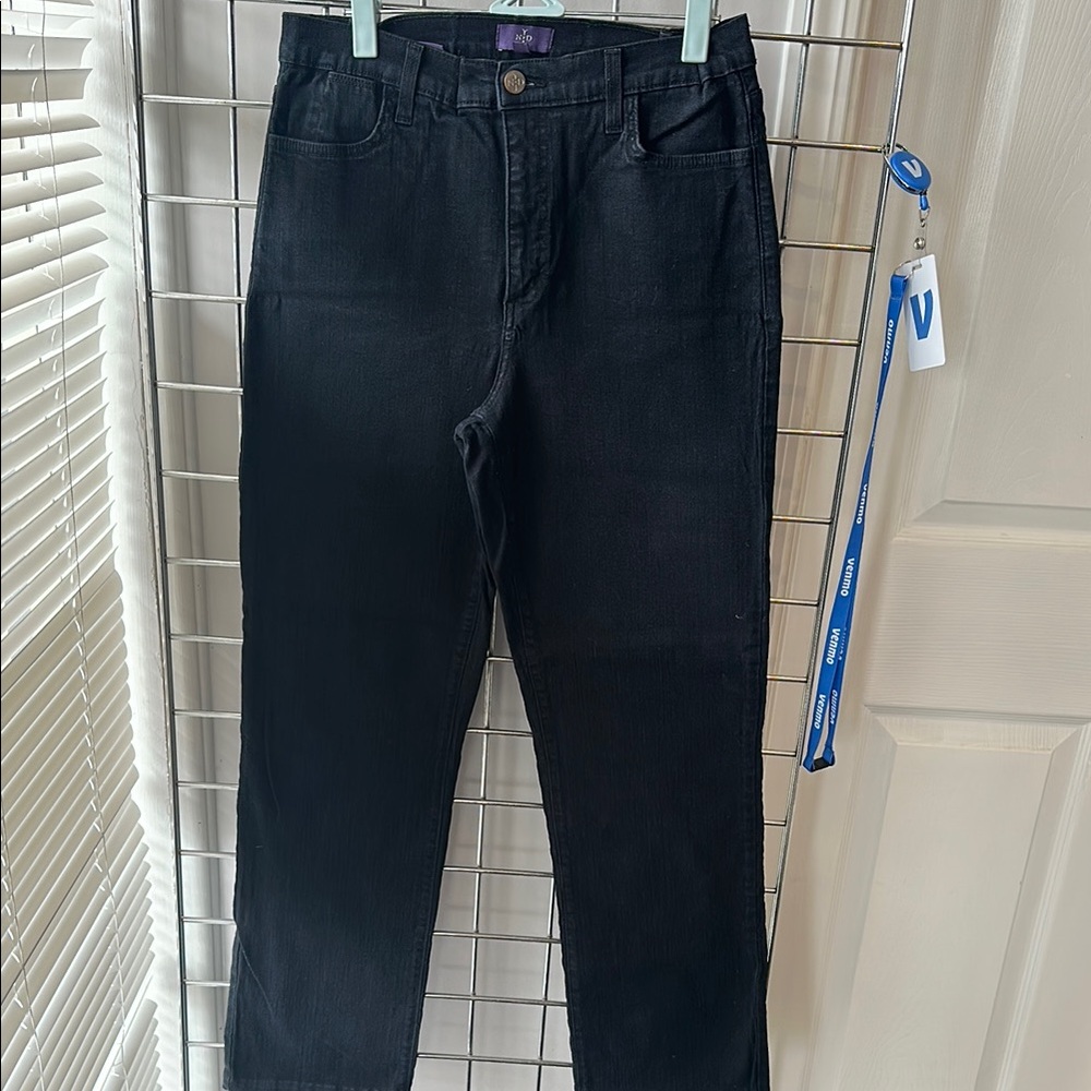 NYDJ Black Straight Jeans Timeless Elegance